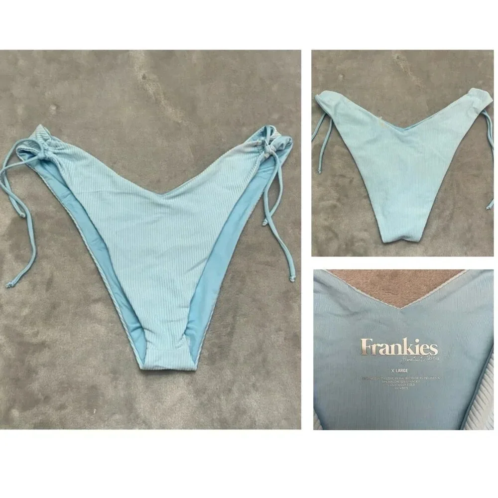 New! Frankie’s Bikinis V-Cut Cheeky Bikini Bottom Swimwear 21535